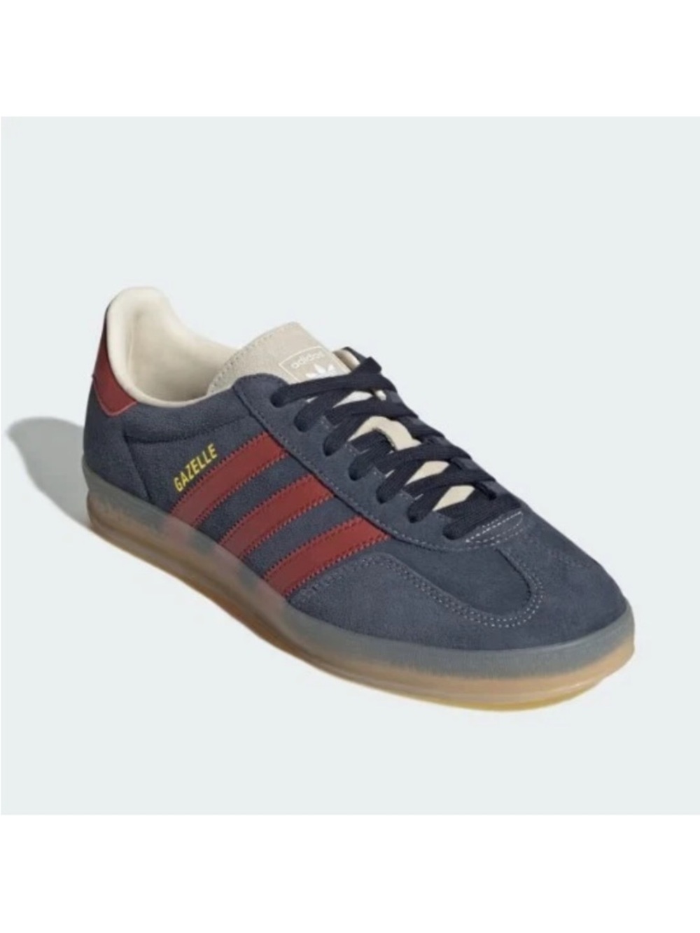 adidas Gazelle indoor suede Sneakers legend ink Navy Suede with Red Stripes New - Picture 3 of 16